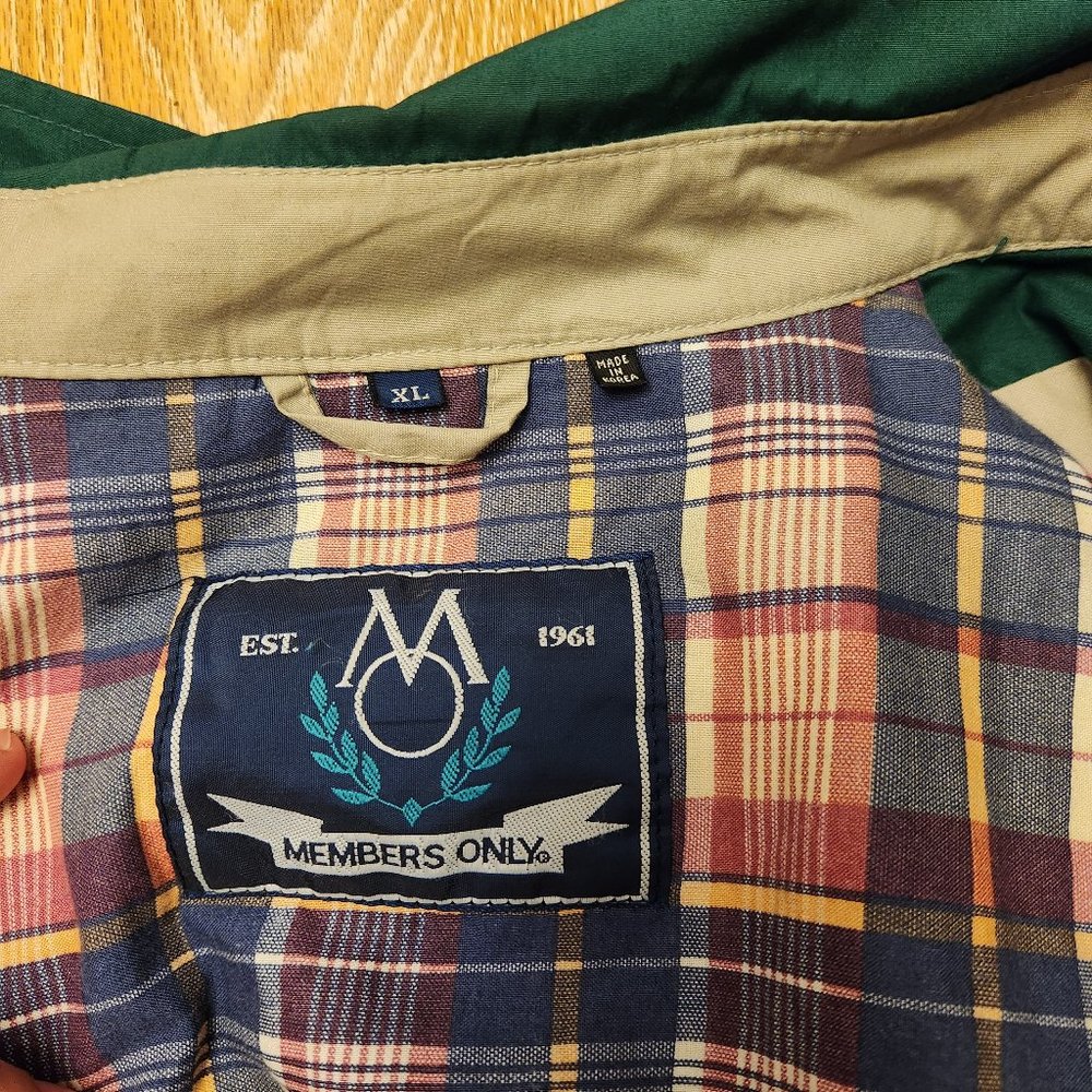 Green medium  size  members only jacket